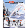VEVOR Electric Snow Shovel 40V 13.5" Battery-Powered Cordless Snow Blower, for Driveway Patio Deck, Includes 2 x 4Ah Batteries & Charger, 20 ft Throw Distance, 60° Chute, LED Light, Adjustable Handle