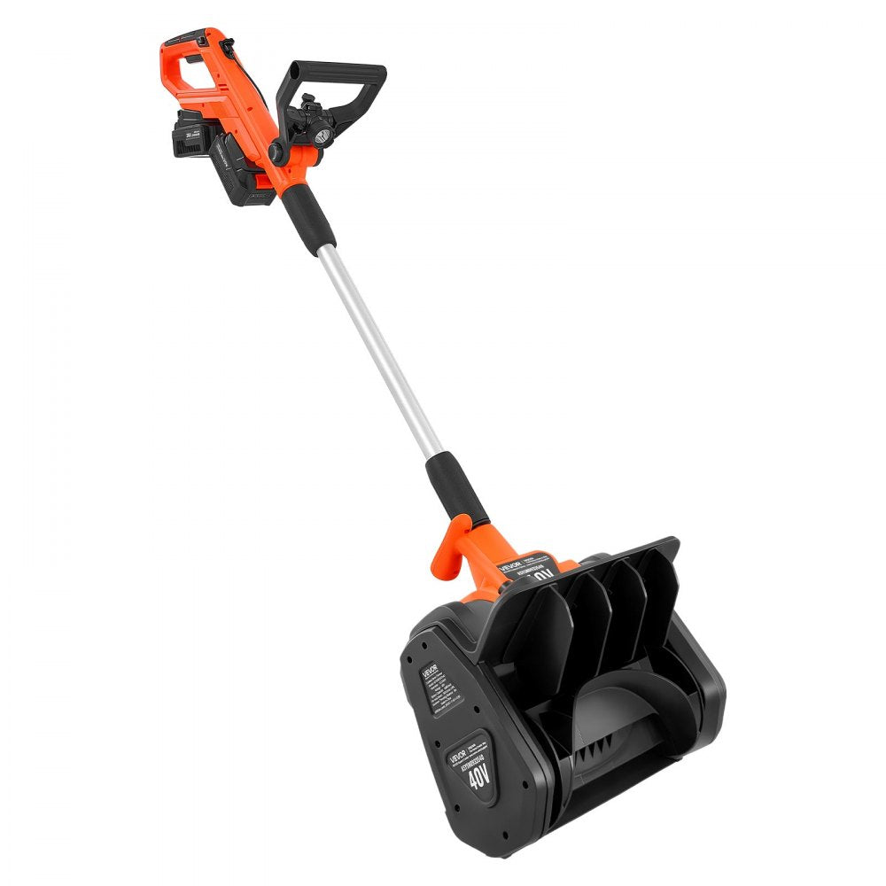 VEVOR Electric Snow Shovel 40V 13.5" Battery-Powered Cordless Snow Blower, for Driveway Patio Deck, Includes 2 x 4Ah Batteries & Charger, 20 ft Throw Distance, 60° Chute, LED Light, Adjustable Handle