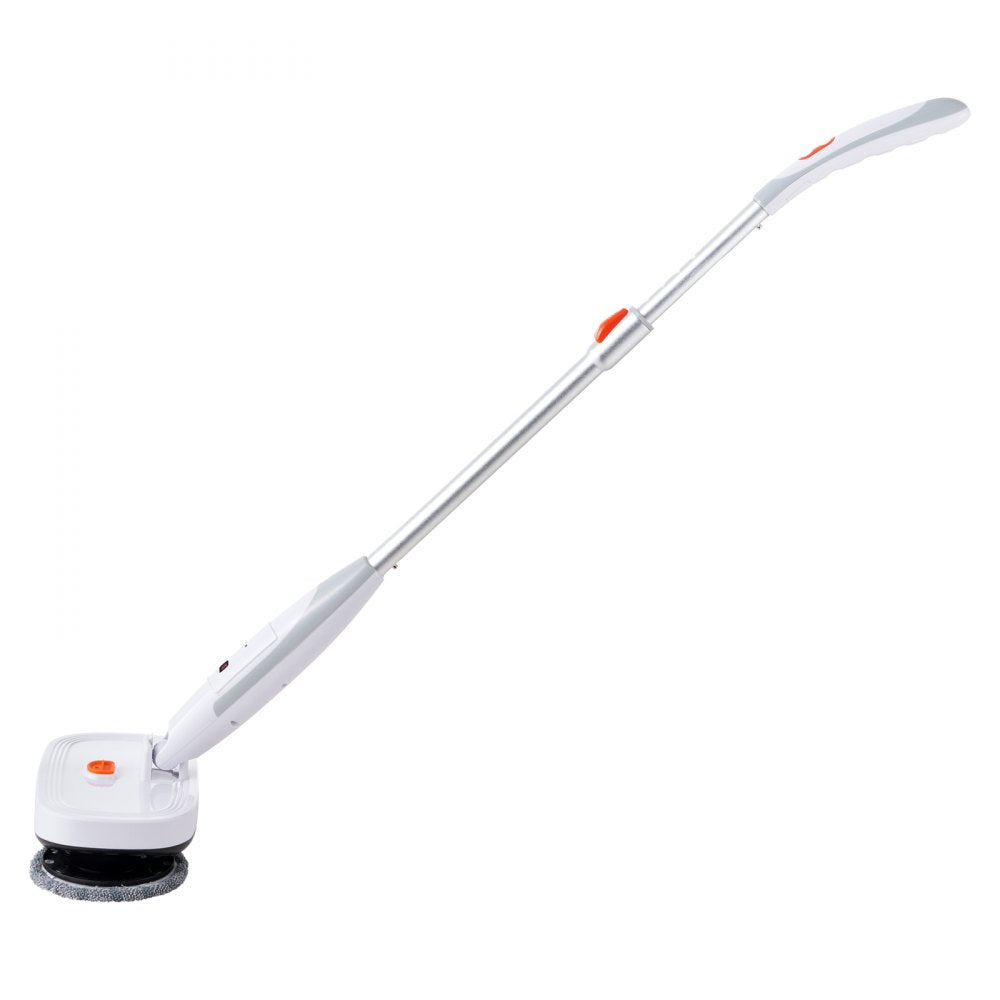 VEVOR Cordless Electric Mop, Electric Spin Mop with Water Tank, up to 40 mins Battery, LED Headlight, Dual Mop Heads, 4 Microfiber Pads & 4 Trapezoid Microfiber Pads, for Hardwood/Tile Floor Cleaning