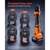 VEVOR 18V Electric Press Tool for 1/2", 3/4", 1", 1-1/4" Copper Pipes, 24KN Compact Pipe Crimping Tool Kit, Compatible with ProPress - with 4 VUS Jaws, 2pcs 2AH Battery, Fast Charger & Toolbox