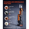 VEVOR Press Tool, 18V Electric Pipe Crimping Tool, 32KN Powerful Standard Output, Brushless Motor, 360 ° Rotating Head, with 2pcs 4AH Battery, Fast Charger & Toolbox (JAWS NOT INCLUDED)