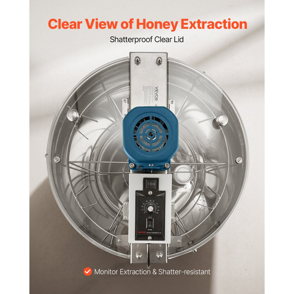 Clear View of Honey Extraction - shatterproof clear lid