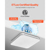 VEVOR Bathroom Exhaust Fan with LED Light, 110 CFM 4000K Bathroom Vent, 1.5 Sones Low-Noise, Premium Motor Ceiling Fan for Laundry Room, Storage Room, Home Ventilation, White