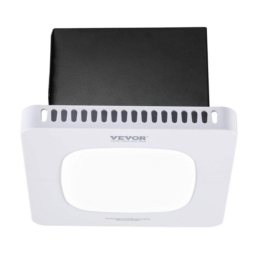 VEVOR Bathroom Exhaust Fan with LED Light, 80-110-130 CFM Bathroom Vent Three Gear Color Temp, 1.5 Sones Low-Noise, Premium AC Motor Ceiling Fan for Laundry Room, Storage Room, Home Ventilation, White