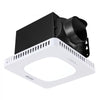 VEVOR Bathroom Exhaust Fan with LED Light, 80-110-130 CFM Bathroom Vent Three Gear Color Temp, 1.5 Sones Low-Noise, Premium AC Motor Ceiling Fan for Laundry Room, Storage Room, Home Ventilation, White