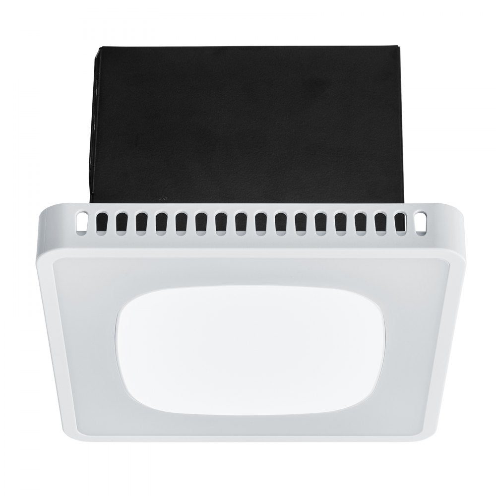 VEVOR Bathroom Exhaust Fan, 80-110-130 CFM Bathroom Vent with Seven Colors RGB Lights, 1.5 Sones Low-Noise, Premium DC Motor Ceiling Fan for KTV Laundry Room, Storage Room, Ventilation, White