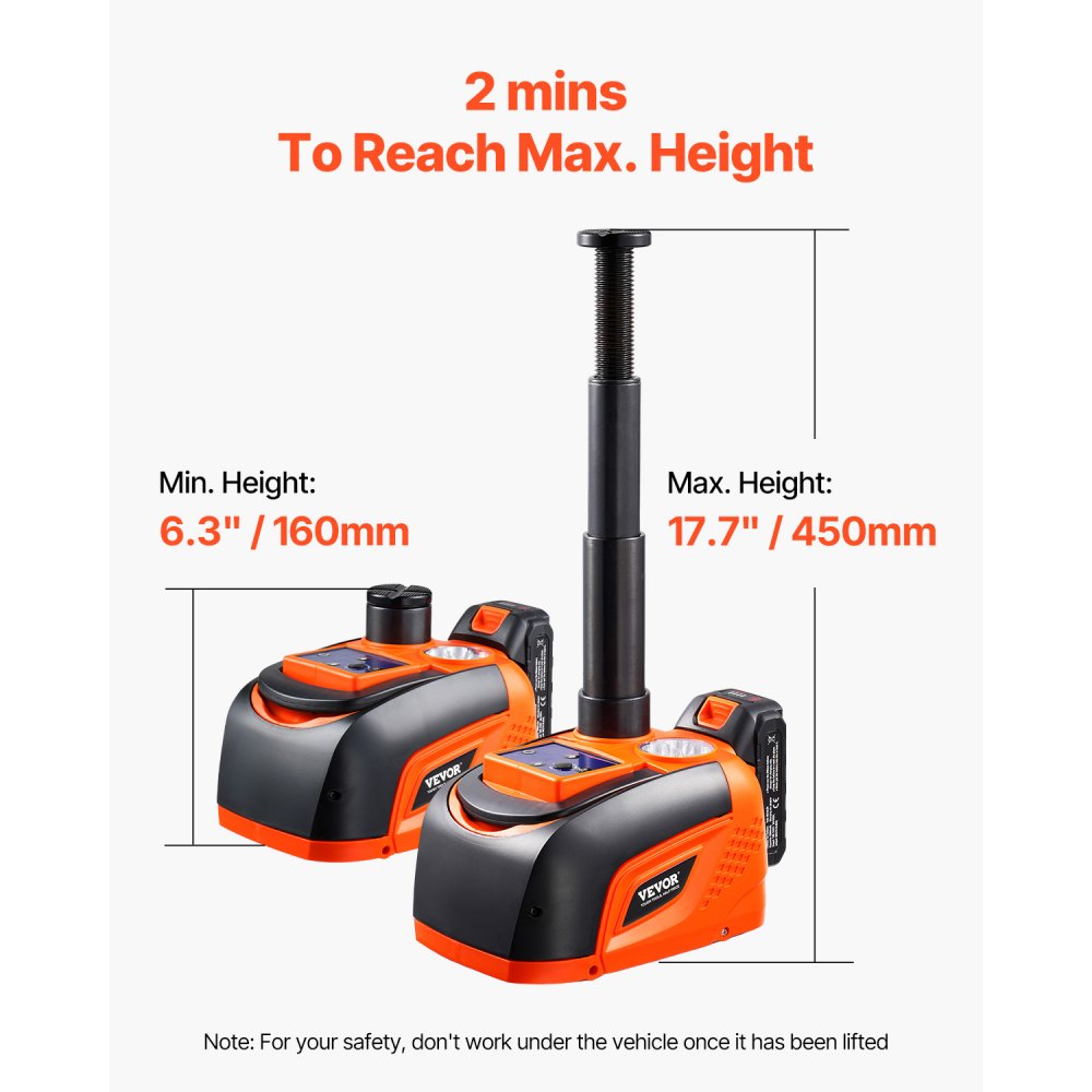 VEVOR Electric Car Jack, 5 Tons /11000 lbs, Adjustable Electric Scissor Jack with High Load Capacity, Tire Change Replacement with LED Light & Remote Control, Portable Jack kit for Sedan, SUV, Truck