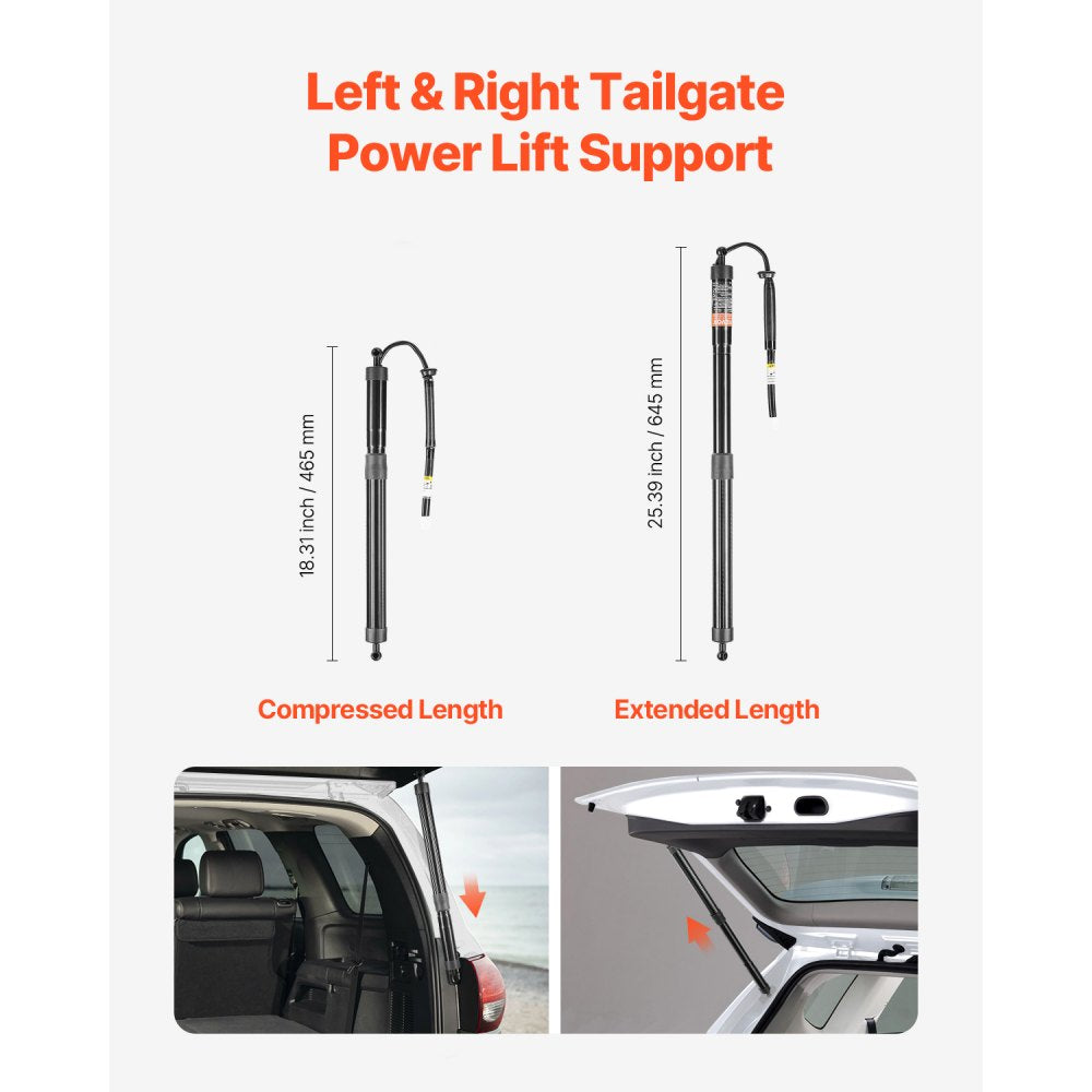 VEVOR Rear Left & Right Tailgate Power Lift Support, Compatible with 2014-2019 TOYOTA Highlander, Electric Tailgate Liftgate Power Hatch Shock Strut Replace OE# 6891009130 6891009120 (2PCS)