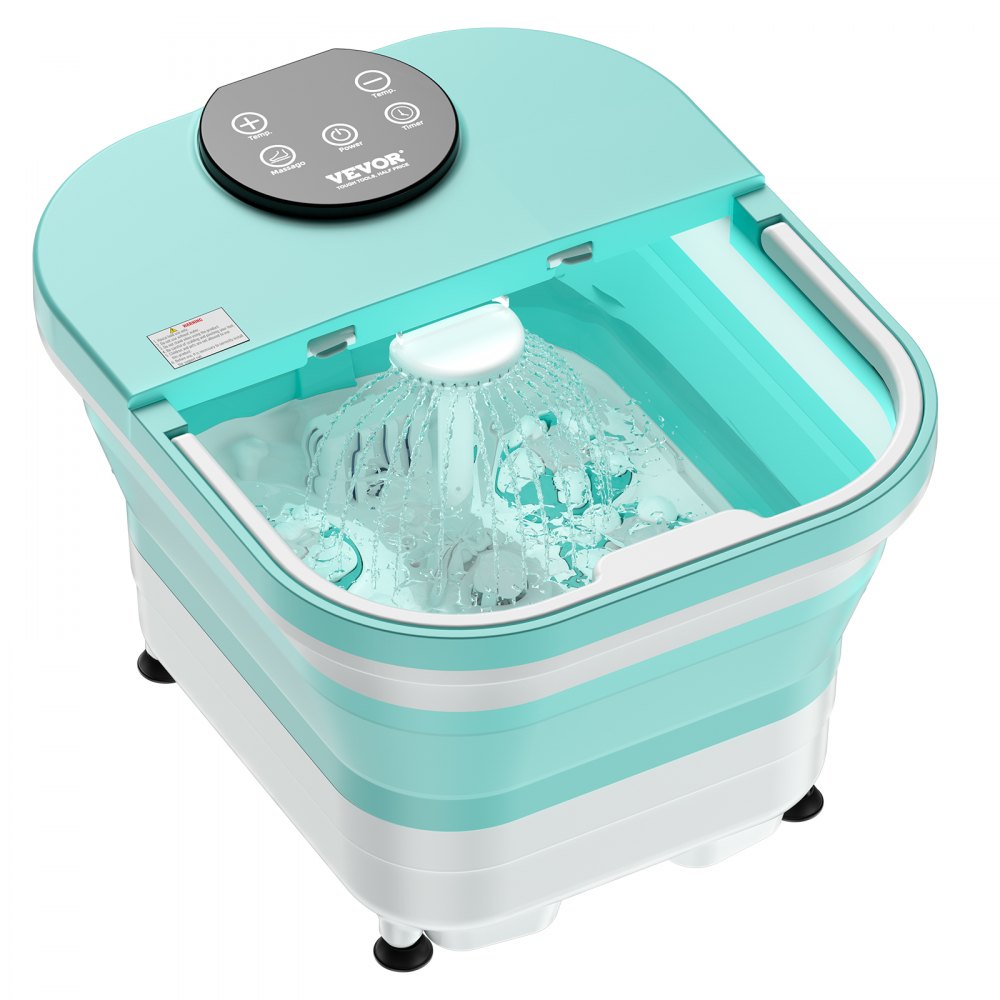 VEVOR Collapsible Foot Spa Bath Massager, 95°F - 118°F Heated Pedicure Foot Bath Tub with Adjustable Water Shower, 30 Massage Rollers, Feet Soaking Tub with Remote Control & Timer for Stress Relief