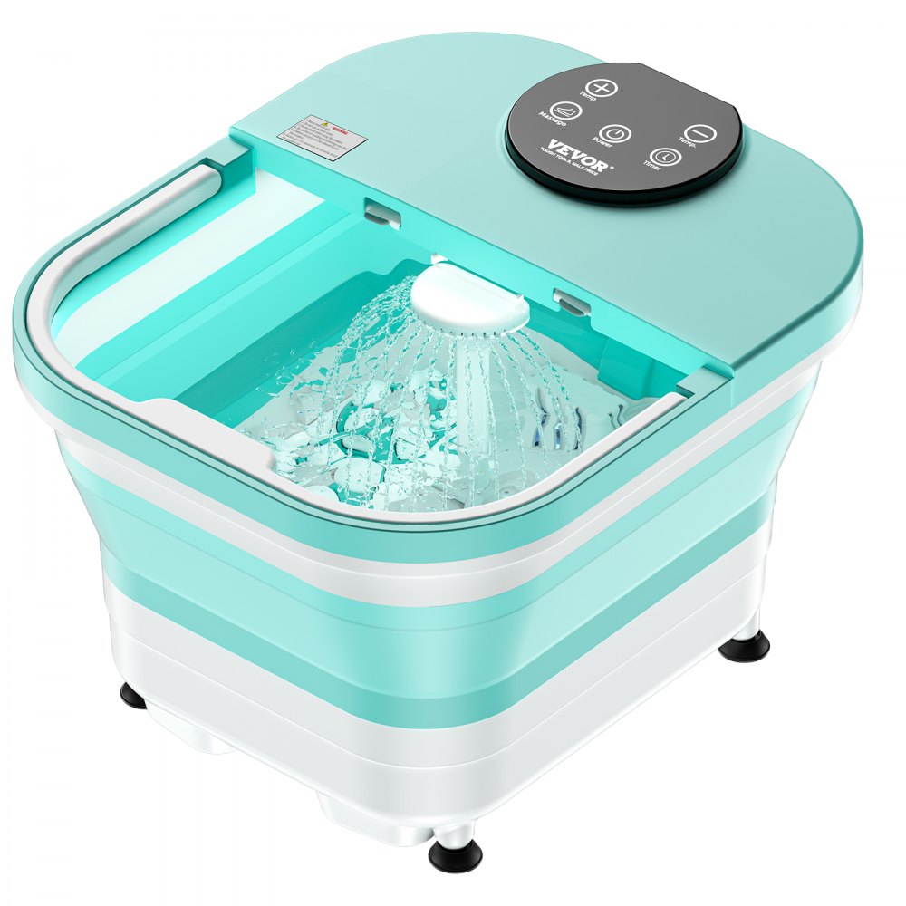 VEVOR Collapsible Foot Spa Bath Massager, 95°F - 118°F Heated Pedicure Foot Bath Tub with Adjustable Water Shower, 30 Massage Rollers, Feet Soaking Tub with Remote Control & Timer for Stress Relief