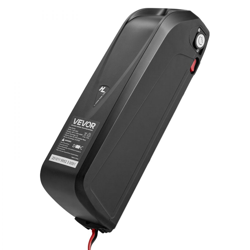 VEVOR Ebike Battery, 48V 20Ah Electric Bike Lithium Battery Pack with BMS, USB Charge Port, 3A Charger & Lock for 1500W E-Bike Motor, Detachable Electric Bicycle Replacement Kit with Discharge Socket