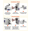 VEVOR Oil Press Machine, 8.27 LBS/H Capacity, 750W Oil Extractor Machine, Automatic Electric Oil Maker for Home Commercial Use, 122℉–572℉ Hot Pressing for Peanuts Sesames Soybeans Almonds