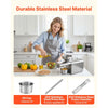VEVOR Oil Press Machine, 8.27 LBS/H Capacity, 750W Oil Extractor Machine, Automatic Electric Oil Maker for Home Commercial Use, 122℉–572℉ Hot Pressing for Peanuts Sesames Soybeans Almonds