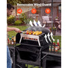 VEVOR Folding Camping Table, Outdoor Portable Table, Quick Set-up Kitchen Cook Station, with Storage Organizer, Telescoping Legs, a Detachable Windscreen, Carrying Bag, for Picnic BBQ RV Traveling