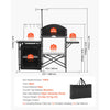 VEVOR Camping Kitchen Table, Outdoor Camp Cooking Table, Aluminum Portable Cook Station with Storage Cupboard, Carrying Bag, Detachable Windscreen, Quick Set-up for BBQ Party Picnic RV Travel, Black