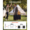 VEVOR Folding Camping Table, Outdoor Portable Aluminum Lightweight Table, Quick Set-up Kitchen Cook Station, with Storage Organizer, Detachable Windscreen, Carrying Bag, Ideal for Picnic BBQ Traveling