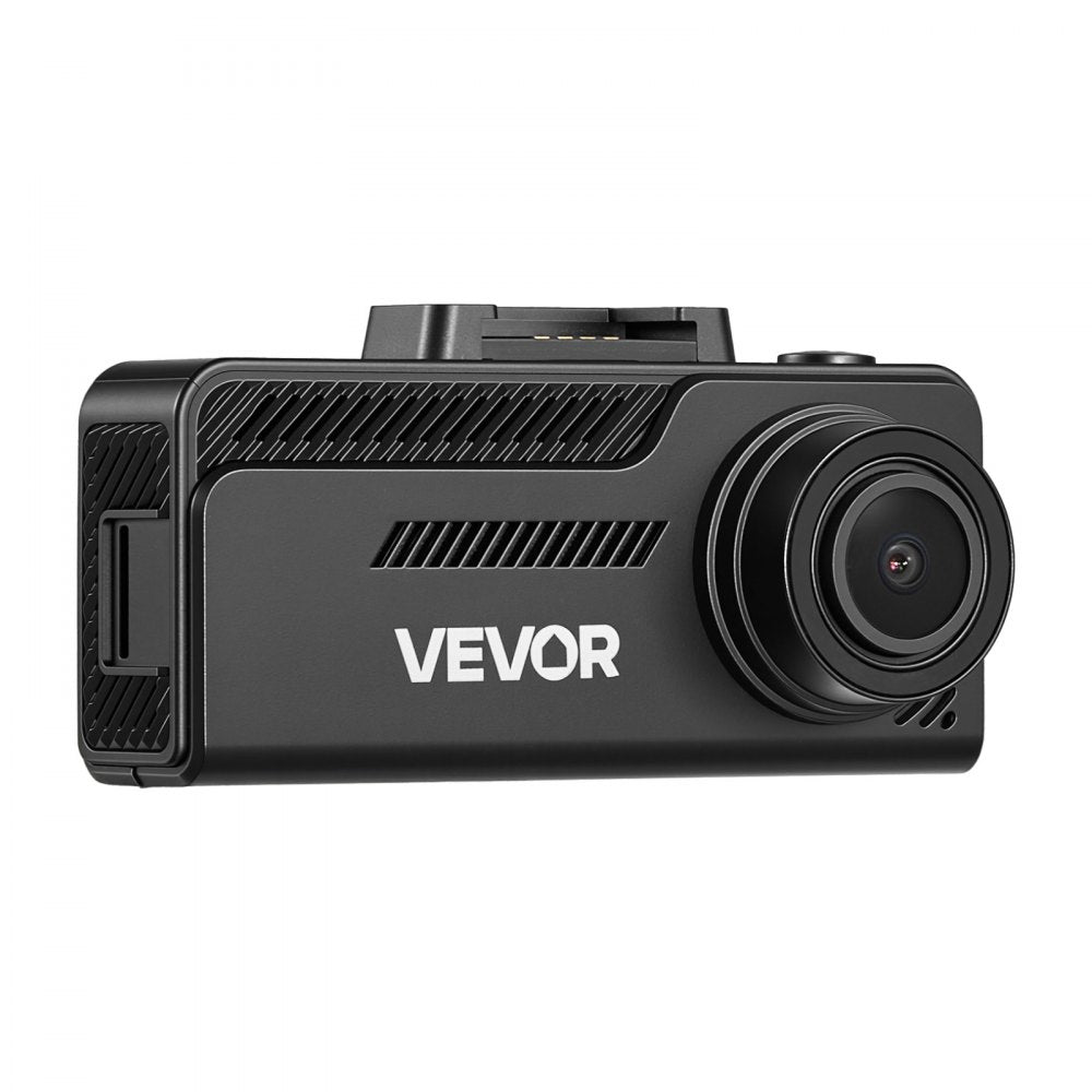 VEVOR Dash Cam Front and Rear, 4K+1080P, 64 GB Card Included, Dual Channel Dash Camera for Cars with Built-in GPS, G-Sensor, Front 129° & Rear 125°, 3.18" Touch Screen, Loop Recording, Parking Mode