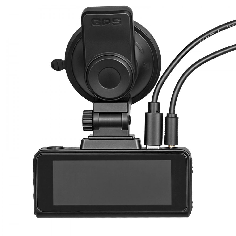 VEVOR Dash Cam Front and Rear, 4K+1080P, 32 GB Card Included, Dual Channel Dash Camera for Cars with Built-in GPS, G-Sensor, Front 129° & Rear 125°, 3.18" Large Screen, Loop Recording, Parking Mode