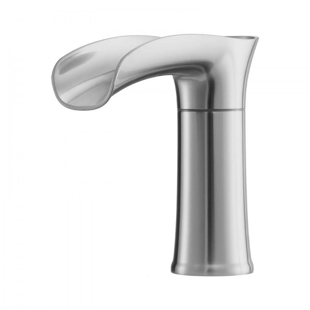 VEVOR Roman Tub Faucet, 3 Hole Waterfall Bathtub Faucet, Zinc Alloy Bath Tubs Faucets Set with 2 Handles, Deck Mount Bath Tub Faucets Set for Pet Washing, Adult Bathing, Silver, Hot & Cold Control