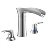 VEVOR Roman Tub Faucet, 3 Hole Waterfall Bathtub Faucet, Zinc Alloy Bath Tubs Faucets Set with 2 Handles, Deck Mount Bath Tub Faucets Set for Pet Washing, Adult Bathing, Silver, Hot & Cold Control