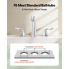 VEVOR Roman Tub Faucet, 3 Hole Waterfall Bathtub Faucet, Gooseneck Bath Tubs Faucets Set with 2 Handles, Deck Mount Bath Tub Faucets Set for Pet Washing, Adult Bathing, Silver, High Arc Spout