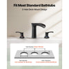 VEVOR Roman Tub Faucet, 3 Hole Waterfall Bathtub Faucet, Zinc Alloy Bath Tubs Faucets Set with 2 Handles, Deck Mount Bath Tub Faucets Set for Pet Washing, Baby Care, Adult Bathing, Oil-Rubbed Bronze