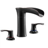 VEVOR Roman Tub Faucet, 3 Hole Waterfall Bathtub Faucet, Zinc Alloy Bath Tubs Faucets Set with 2 Handles, Deck Mount Bath Tub Faucets Set for Pet Washing, Baby Care, Adult Bathing, Oil-Rubbed Bronze