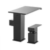 VEVOR Roman Tub Faucet, 3 Hole Waterfall Bathtub Faucet, Roman Bathtub Faucets Set with Shower Head & 1 Handle, Deck Mount Bath Tub Faucets Set for Pet Washing, Baby Care, Adult Bathing, Matte Black