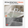 VEVOR Roman Tub Faucet, 3 Hole Waterfall Bathtub Faucet, Roman Bathtub Faucets Set with Shower Head & 1 Handle, Deck Mount Bath Tub Faucets Set for Adult Bathing, Brushed Stainless Steel, Drip-Free