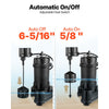 VEVOR Submersible Sewage Pump, 1/3 HP, 3000 GPH Cast Iron Sewage/Effluent Pump with Automatic Float Switch, 1.5-Inch NPT Discharge, 120V, 25 ft Lift, for Basement, Septic Tank, Residential Sump Basin