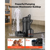 VEVOR Submersible Sump Pump 1.3 HP 5100 GPH Cast Iron Sewage/Effluent Pump, for Basement Septic Tank Residential, Automatic Tethered Float Switch, 2-Inch NPT Discharge, 40 ft Lift, IPX8 Waterproof