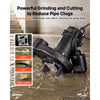 VEVOR Submersible Sump Pump 1.3 HP 5100 GPH Cast Iron Sewage/Effluent Pump, for Basement Septic Tank Residential, Automatic Tethered Float Switch, 2-Inch NPT Discharge, 40 ft Lift, IPX8 Waterproof