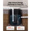 VEVOR Submersible Sump Pump 1.3 HP 5100 GPH Cast Iron Sewage/Effluent Pump, for Basement Septic Tank Residential, Automatic Tethered Float Switch, 2-Inch NPT Discharge, 40 ft Lift, IPX8 Waterproof