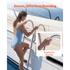 VEVOR Boat Ladder, 3 Steps, Stainless Steel Telescoping Folding Swim Deck Ladder for Rear Entry Inboard, 600 lbs Capacity with Wide Anti-Slip Steps & Handrails, for Outboards, Yacht, Pontoon Boats