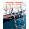 VEVOR Boat Ladder, 3 Steps, Stainless Steel Telescoping Folding Swim Deck Ladder for Rear Entry Inboard, 600 lbs Capacity with Wide Anti-Slip Steps & Handrails, for Outboards, Yacht, Pontoon Boats