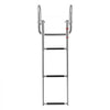 VEVOR Boat Ladder, 3 Steps, Stainless Steel Telescoping Folding Swim Deck Ladder for Rear Entry Inboard, 600 lbs Capacity with Wide Anti-Slip Steps & Handrails, for Outboards, Yacht, Pontoon Boats