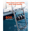 VEVOR Boat Ladder, 4 Steps, Stainless Steel Telescoping Folding Swim Deck Ladder for Rear Entry Inboard, 600lbs Capacity with Extra Wide Anti-Slip Steps & Handrails, for Outboards, Yacht, Pontoon Boat