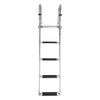 VEVOR Boat Ladder, 4 Steps, Stainless Steel Telescoping Folding Swim Deck Ladder for Rear Entry Inboard, 600lbs Capacity with Extra Wide Anti-Slip Steps & Handrails, for Outboards, Yacht, Pontoon Boat