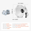 VEVOR 4 to 4.5 inch Radon Mitigation Fan System, Quiet 260 CFM Radon Mitigation Kit with 2 Couplers, Waterproof Radon Fan Electric Inline Duct Fan Exhaust Fan for Indoor Outdoor Ventilation
