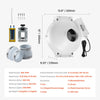 VEVOR 4 to 4.5 inch Radon Fan Installation Kit, Quiet 190CFM Radon Mitigation Fan System Kit with 2 Couplers, Pressure Indicator, Waterproof Inline Duct Fan Exhaust Fan for Indoor Outdoor Ventilation