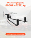 VEVOR HL6000 max towing capacity and max tongue weight infographic