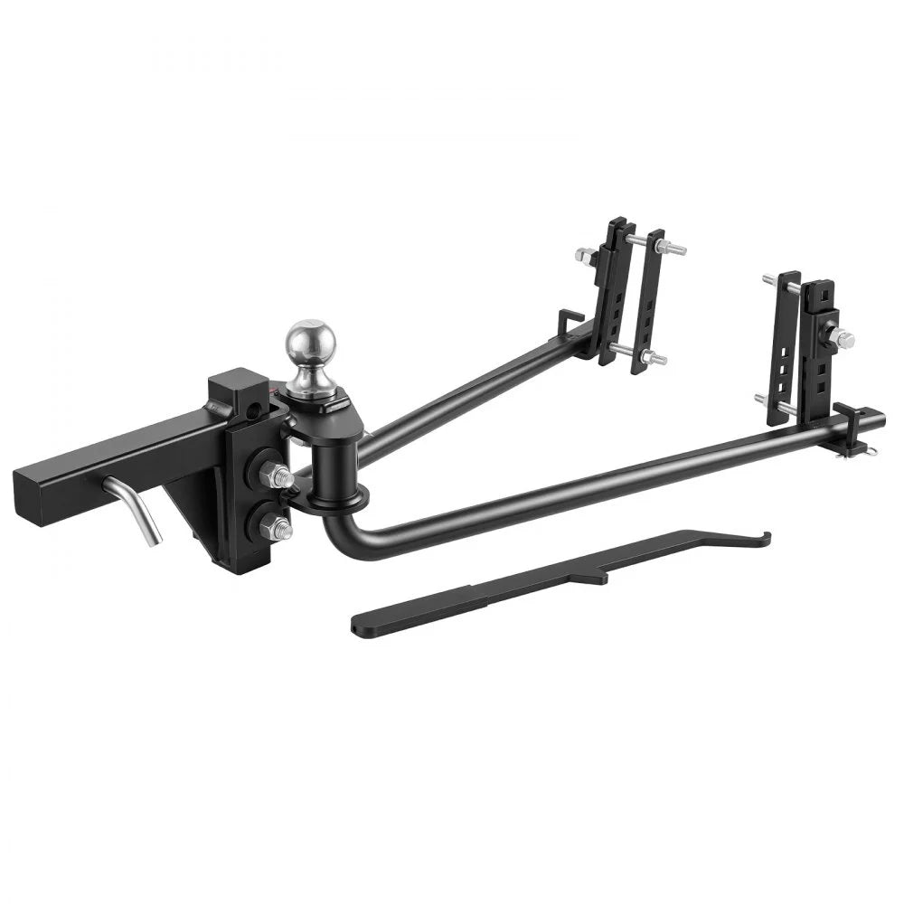 VEVOR Weight Distribution Hitch, 10000 lbs Max. Towing with Sway Control, Weight Distributing Hitches Kit for Trailers & RVs, 1000 lbs Max. Tongue, 2 in Shank, 2-5/16 in Ball, Load Leveling Hitch