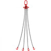 VEVOR Chain Sling, 1/4 inch x 5 ft Lifting Chains with Hooks, G80 Engine Chain Hoist Lifts, 6600 lbs/3 Ton Lifting Sling Chains for Engine Hoist, Engine Lift Chain with 4 Leg Grab Hooks and Adjusters