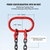 VEVOR Chain Sling, 5/16 inch x 5 ft Lifting Chains with Hooks, G80 Engine Chain Hoist Lifts, 6600 lbs/3 Ton Capacity Lifting Sling Chains for Engine Hoist, Engine Lift Chain with 2 Leg Grab Hooks