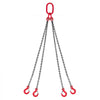 VEVOR Chain Sling, 1/4 in x 5 ft Lifting Chains with 4 Leg Grab Hooks, Heavy Duty G80 Alloy Steel Lifting Sling, 6600LBS Capacity, Adjustable Engine Chain Hoist Lifts for Cargo Security Towing
