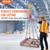 VEVOR Chain Sling, 5/16 inch x 5 ft Lifting Chains with Hooks, G80 Engine Chain Hoist Lifts, 11000 lbs/5 Ton Lifting Sling Chains for Engine Hoist, Engine Lift Chain with 4 Leg Grab Hooks & Adjusters