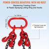 VEVOR Chain Sling, 5/16 inch x 5 ft Lifting Chains with Hooks, G80 Engine Chain Hoist Lifts, 11000 lbs/5 Ton Lifting Sling Chains for Engine Hoist, Engine Lift Chain with 4 Leg Grab Hooks & Adjusters