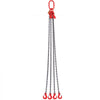 VEVOR Chain Sling, 5/16 inch x 5 ft Lifting Chains with Hooks, G80 Engine Chain Hoist Lifts, 11000 lbs/5 Ton Lifting Sling Chains for Engine Hoist, Engine Lift Chain with 4 Leg Grab Hooks & Adjusters