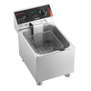 VEVOR Commercial Electric Deep Fryer, 12.15 Qt, 1750W Stainless Steel Countertop Fryer with Basket and Lid, Overheat Protection, Temp Control, Adjustable Feet for Commercial Restaurant Use, Silver