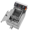 VEVOR Commercial Deep Fryer, 1500W Electric Countertop Fryer with Basket, 11.6Qt / 11L Stainless Steel Single Oil Fryer with Time & Temp Control, Overheat Protection, for Kitchen Restaurant Use